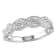 1/10 CT TW Diamond Twist Ring in Sterling Silver