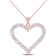 2 2/5 CT DEW Created Moissanite Heart Pendant with Chain in Rose Plated
Sterling Silver