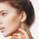 5/8 CT TGW Created Moissanite Multi-Row Hoop Earrings in Sterling Silver