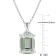 5 3/8 CT TGW Green Quartz and White Topaz Pendant with Chain in Sterling Silver