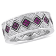 1 3/8 CT TGW Created Ruby and Created White Sapphire Ring Set in
Sterling Silver with BlacK Rhodium