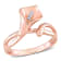 Diamond Calla Lily Ring in 18K Rose Gold Over Sterling Silver