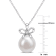 12-12.5MM Freshwater Cultured Pearl & Created White Sapphire Accent
Pendant in Sterling Silver