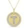 Diamond "T" Initial Pendant with Chain in 18K Yellow Gold Over
Sterling Silver