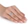 5/8 CT TGW Aquamarine and 1/10 CT TW Diamond Heart Halo Ring in Sterling Silver
