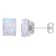 3 4/5 CT TGW Octagon Created Opal Stud Earrings in Sterling Silver