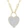 4 1/2 CT TGW Created White Sapphire Heart Pendant with Chain in Yellow
Plated Sterling Silver
