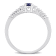 1/3 CT TGW Created Blue and White Sapphire with Diamond Accent Ring in
Sterling Silver