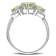 1 7/8 CT TGW Peridot and Diamond Accent Heart Ring in Sterling Silver