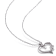 Diamond Infinity Heart Pendant with Chain in Sterling Silver