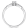 1/4 CT TGW Created White Sapphire and 1/10 CT TW Diamond Infinity
Engagement Ring in Sterling Silver