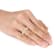 Men's 6mm Matte Three Row Wedding Band in 10K 3-Tone Gold