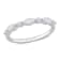 3/5 CT TGW Lab Grown Diamond Semi-Eternity Ring in Platinum Plated
Sterling Silver