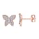 1/5 CT TDW Diamond Butterfly Stud Earrings in 10k Rose Gold