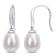 8.5-9MM Freshwater Cultured Pearl and Diamond Accent Shepherd Hook
Earrings in Sterling Silver