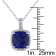5 3/4 CT TGW Created Blue Sapphire and 1/10 CT TW Diamond Pendant with
Chain in Sterling Silver