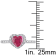 1 CT TGW Created Ruby and 1/10 CT TW Diamond Heart Halo Ring in Sterling Silver