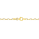 Fancy Rectangular Rolo Chain Necklace in Yellow Plated Sterling Silver