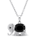 3 5/8 CT TGW Black Spinel and White Topaz Elephant Pendant Necklace in
Sterling Silver