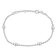 Heart Charm Station Bracelet in Sterling Silver