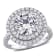 3 7/8 CT TW Lab-Grown Diamond Double Halo Ring in 14K White Gold