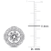 2-1/5ctw Created White Sapphire and 1/6ctw Diamond Halo Stud Earrings in
Sterling Silver