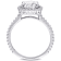 2 7/8 CT TGW Created White Sapphire Halo Ring in Sterling Silver