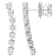 1 3/8 CT TW Diamond Curved Line Earrings in 14K White Gold