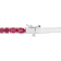 11-1/4 CT TGW Oval-Cut Created Ruby Bangle in Sterling Silver