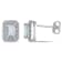 1-1/10ctw Aquamarine and 1/10 CT TW Diamond Halo Stud Earrings in
Sterling Silver