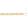 6MM Polished Paperclip Chain Necklace in Yellow Plated Sterling Silver