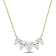 5 2/5 CT TGW Created White Sapphire Necklace in Yellow Silver