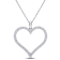 1 1/4 CT TGW Lab Grown Diamond Heart Pendant with Chain in 14K White Gold