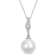 11-12MM Freshwater Cultured Pearl and Diamond Twist Pendant with Chain
in Sterling Silver