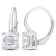 3 CT TGW Created Moissanite Drop Earrings in Sterling Silver