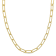 6MM Polished Paperclip Chain Necklace in Yellow Plated Sterling Silver