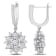 4/5 CT TW Diamond Floral Drop Earrings in 14K White Gold
