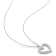 3/5 CT DEW Created Moissanite Open Heart Pendant with Chain in Sterling Silver