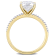 2 CT DEW Created Moissanite and 1/10 CT TW Diamond Engagement Ring in
14K Yellow Gold