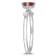 3/4 CTW Garnet and White Topaz Ring in Sterling Silver