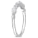 3/5 CT TGW Lab Grown Diamond Semi-Eternity Ring in Platinum Plated
Sterling Silver