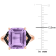 6 1/3 CT TGW Rose de France and Black Sapphire Cocktail Ring in Rose
Plated Sterling Silver
