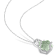 6 1/2 CT TGW Green Quartz and Diamond Accent Swirl Pendant with Chain in
Sterling Silver