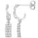 3/8 CT TW Diamond Dangling Earrings in 14K White Gold
