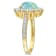 2 1/6 CT TGW Blue Ethiopian Opal, White Topaz and Diamond Ring in Yellow
Plated Sterling Silver
