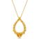 Citrine, Madeira Citrine and Honey Citrine Open Teardrop 18k Gold Plated
Silver Pendant w/Chain