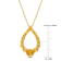 Citrine, Madeira Citrine and Honey Citrine Open Teardrop 18k Gold Plated
Silver Pendant w/Chain