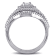1/2 CT TW Princess Cut Diamond Double Halo Split Shank Bridal Set in
Sterling Silver