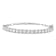 6 CT TGW Created White Sapphire Semi Tennis Bracelet with Chain in
Sterling Silver