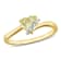 3/4 CT TGW Prasiolite and Diamond Accent Heart Wrap Ring in Yellow
Plated Sterling Silver